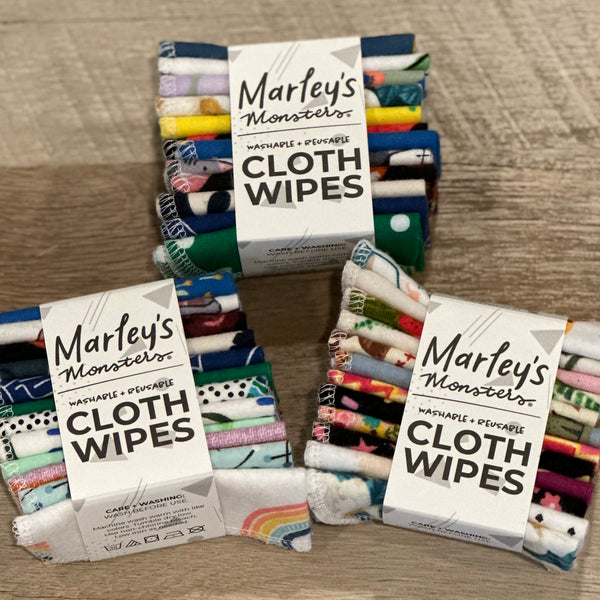 Cloth Wipes -  Random Prints - 12 Pack
