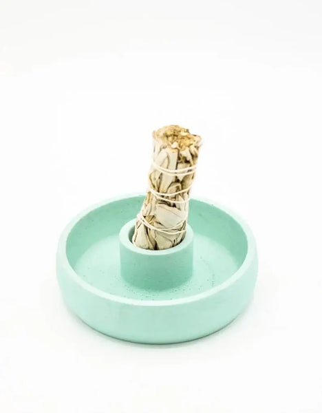 Concrete Smudge Stick Holder - White