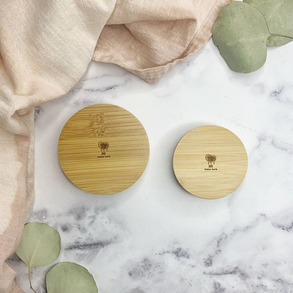 WIDE Solid Bamboo Mason Jar Lids