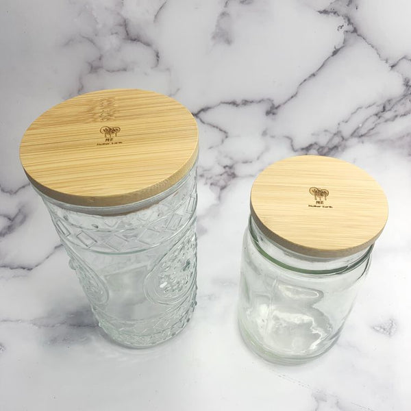 WIDE Solid Bamboo Mason Jar Lids