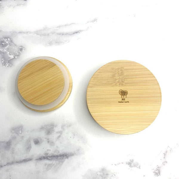 WIDE Solid Bamboo Mason Jar Lids