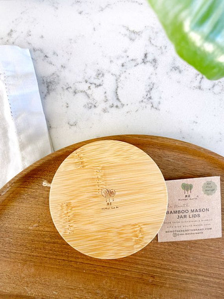 WIDE Solid Bamboo Mason Jar Lids